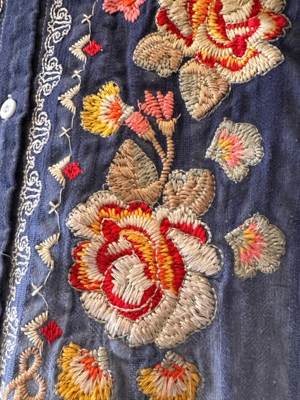 Andree Blue Ombre Striped Embroidered Tunic Dress - Picture 5 of 8